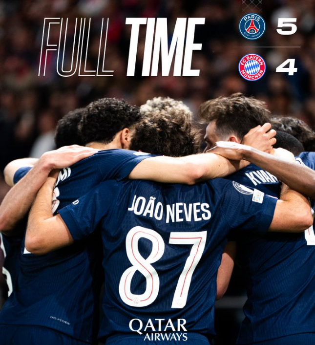 Polufinale Lige prvaka – prva utakmica: Paris Saint-Germain domaćin s 5-4 svladava Bayern München